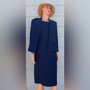 Kasper Navy Blazer & Dress Set